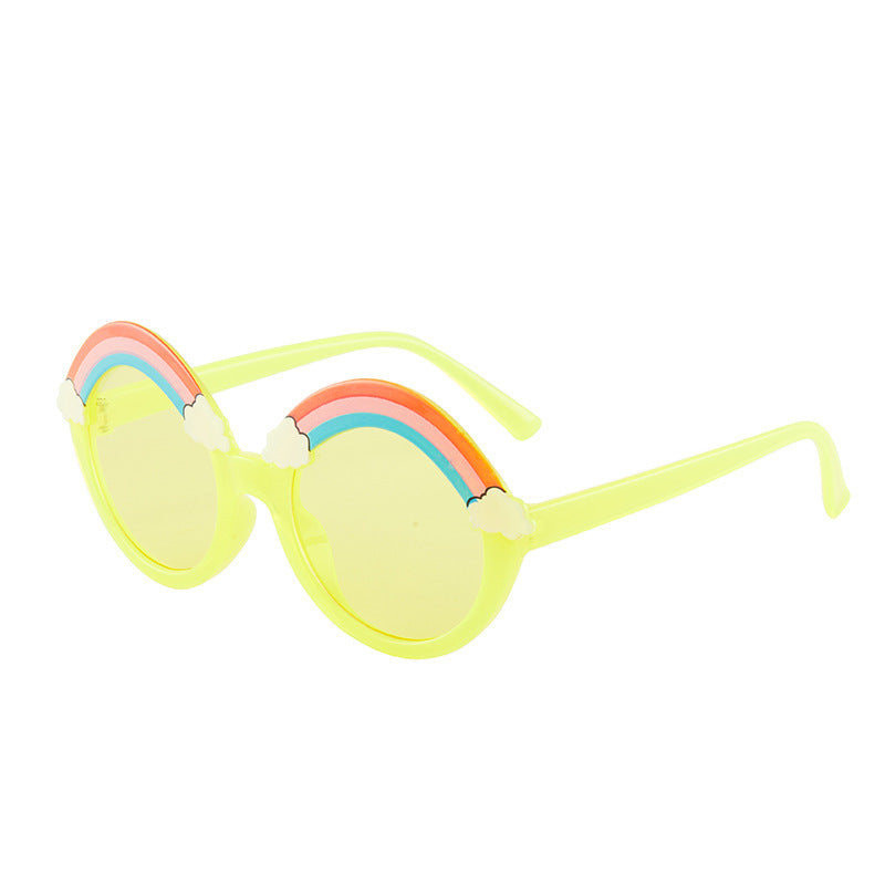 Wholesale PC Kids Rainbow Cute Round Frame Sunglasses