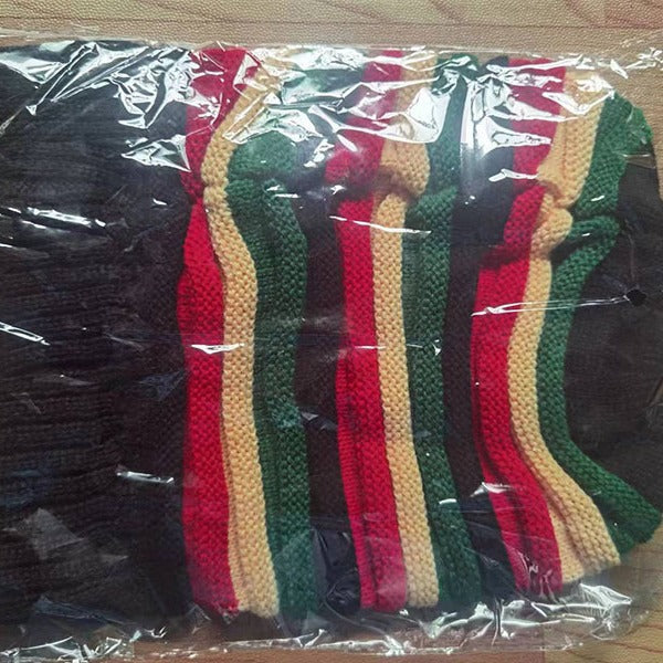 Wholesale Autumn and Winter Rainbow Striped Long Beanie