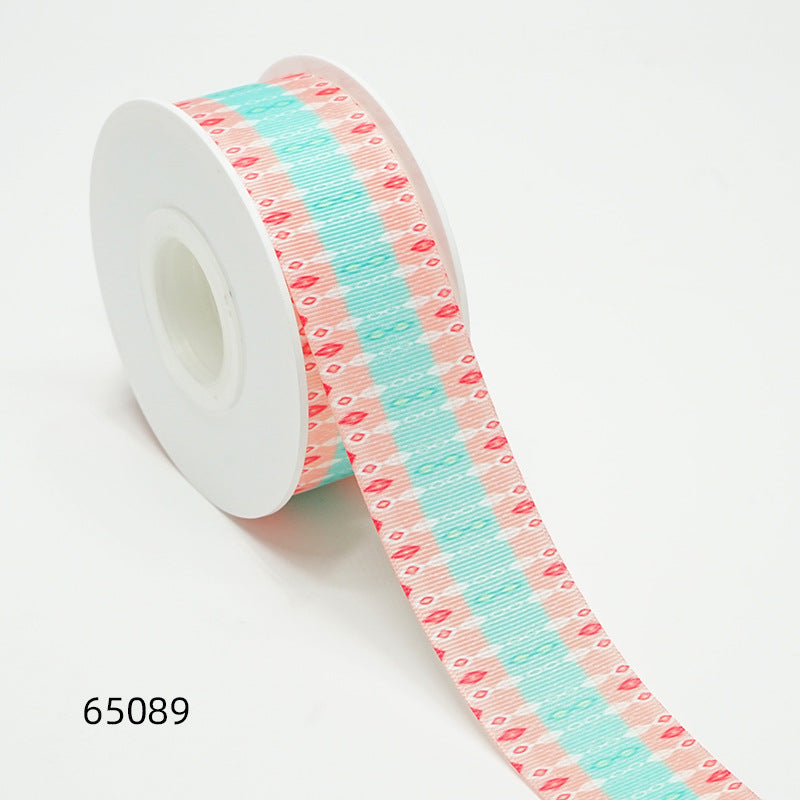 Wholesale 50Y Thermal transfer ribbon cartoon bottom picture ribbon printing ribbon thermal transfer ribbon flower diy ribbon roll