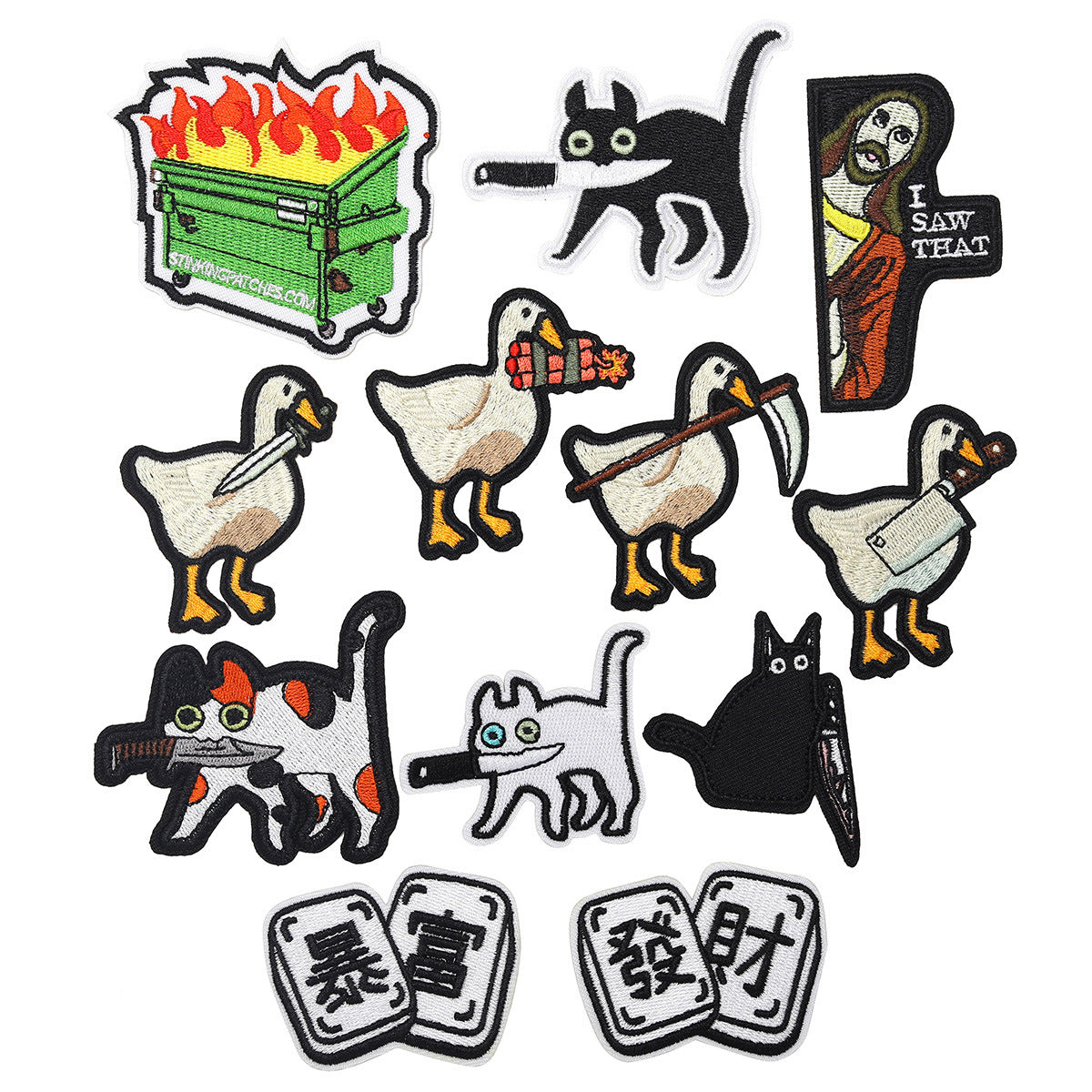 Wholesale Twill Cartoon Duck Embroidered Iron On Patches DIY Clothing Towel Applique 4 Styles Boutique Resale