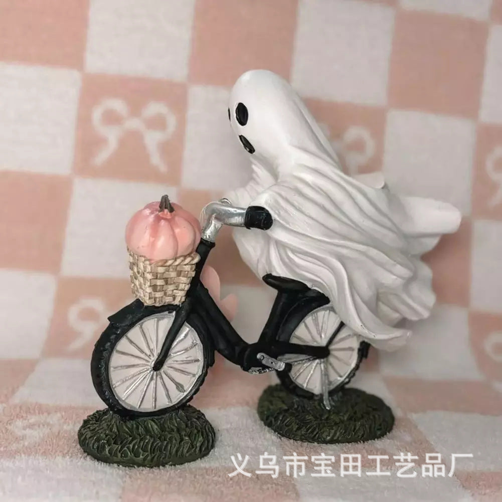 Wholesale New Halloween Cute White Ghost Party Decoration Courtyard Decoration Study Desktop Decoration Small Ornaments