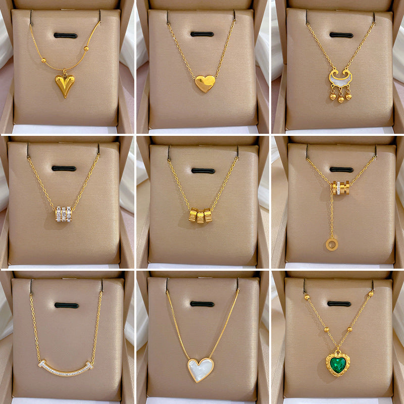 Wholesale Clavicle Titanium Steel Necklaces