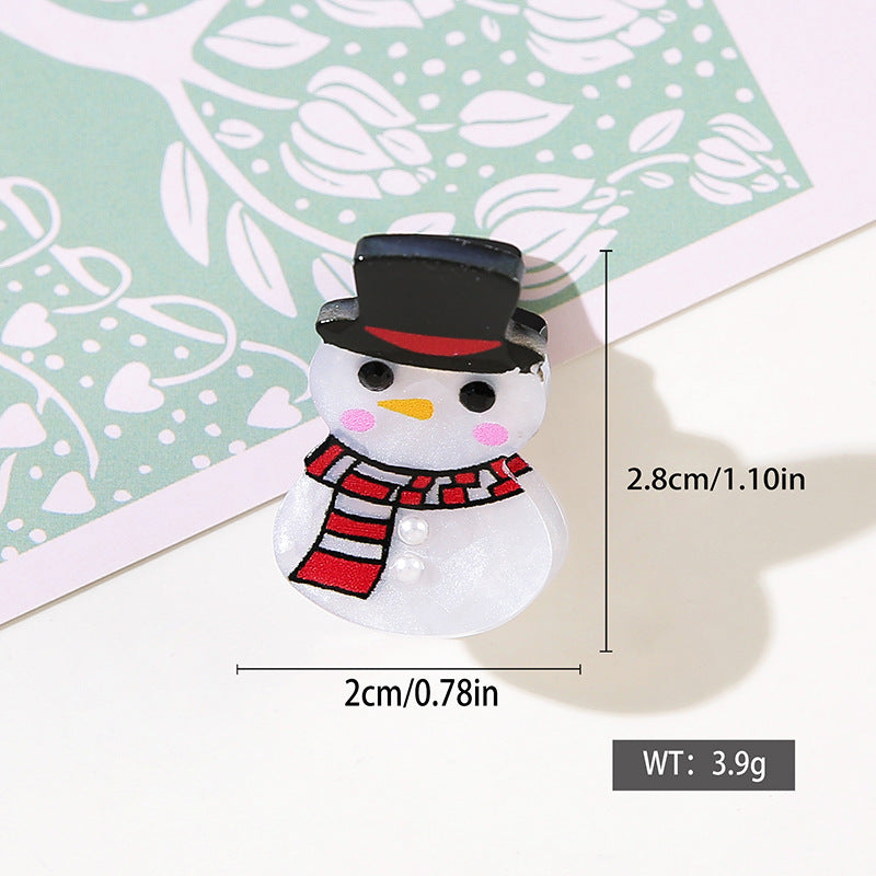 Wholesale Christmas Snowman Hair Claw Clip Snowflake Gingerbread Design Stylish Hair Accessory For Party Gift And Boutique Resale