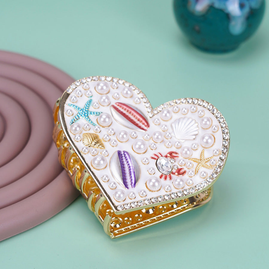 Wholesale Valentine's Day marine life love metal dripping women's fashion clip