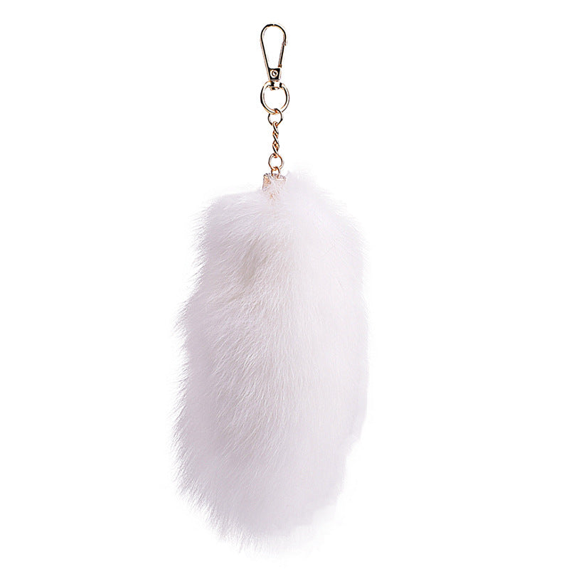 Wholesale of Oversized Fox Hair Pendant Keychains