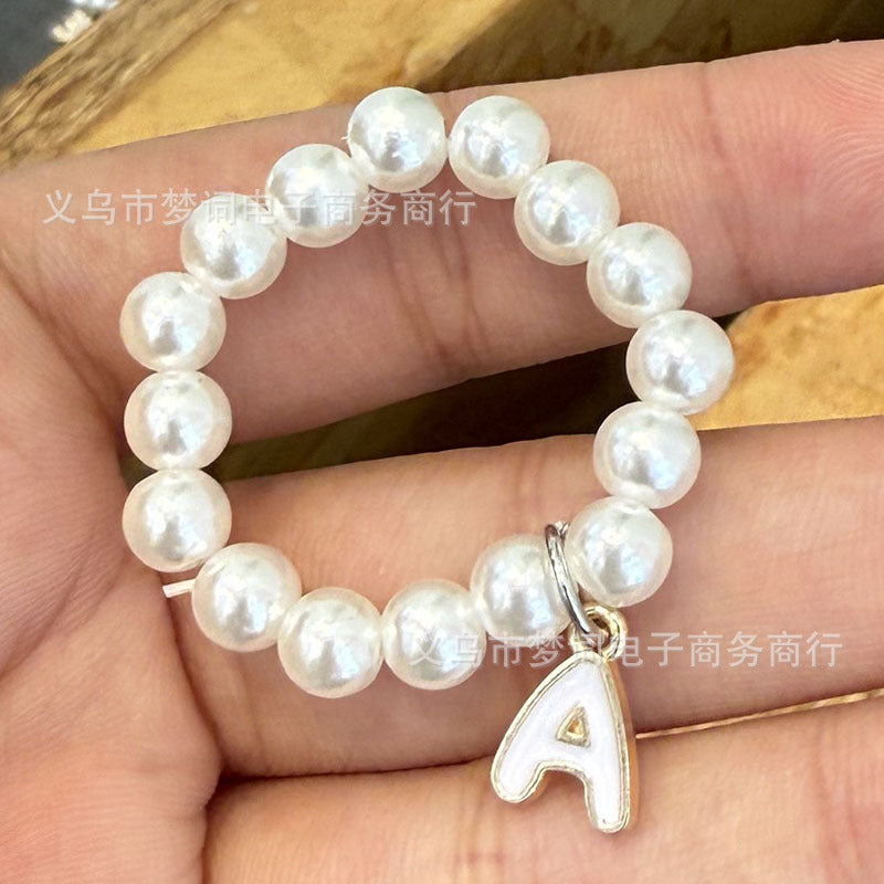 Wholesale 26 letter pearl necklace Doll Accessories