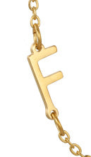 Wholesale 26 Alphabet Gold Up and Down Hole Stainless Steel Necklace