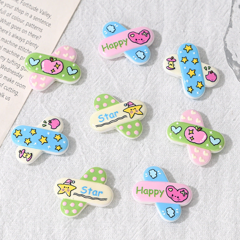 Wholesale 10pcs cute band-aid Acrylic Beads