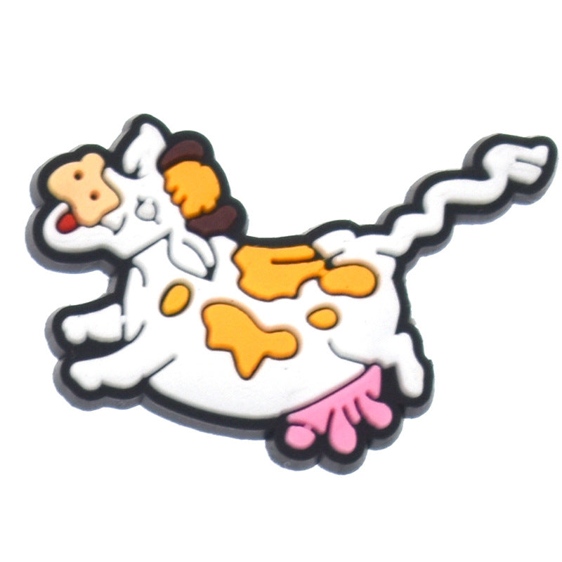Wholesale 100PCS Cartoon Cute Cow PVC Decorations