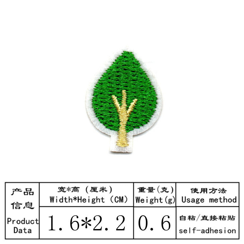 Wholesale Cute self-adhesive embroidered cartoon fruit DIY Patches