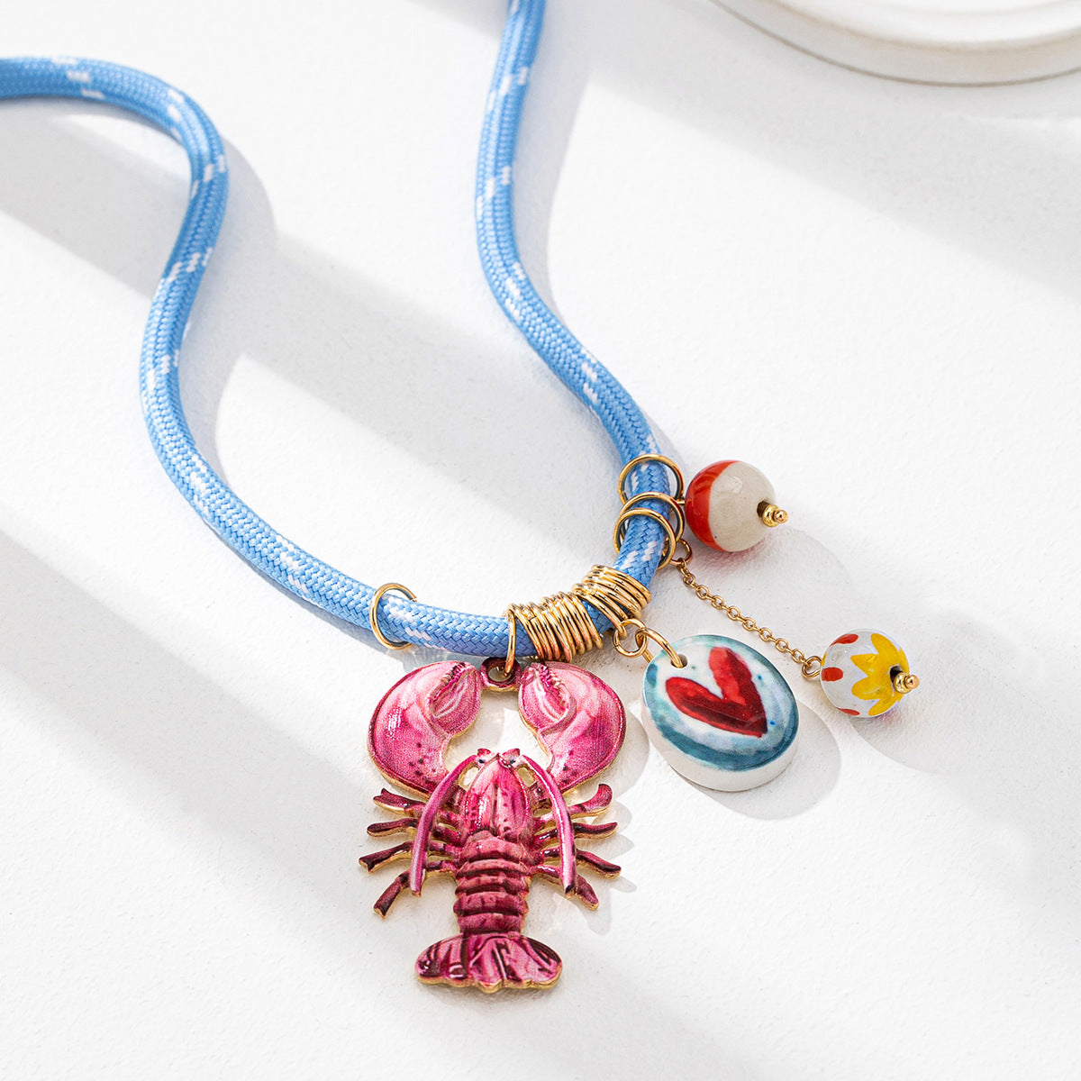 Wholesale Red Coral Shell Conch Pendant Necklace