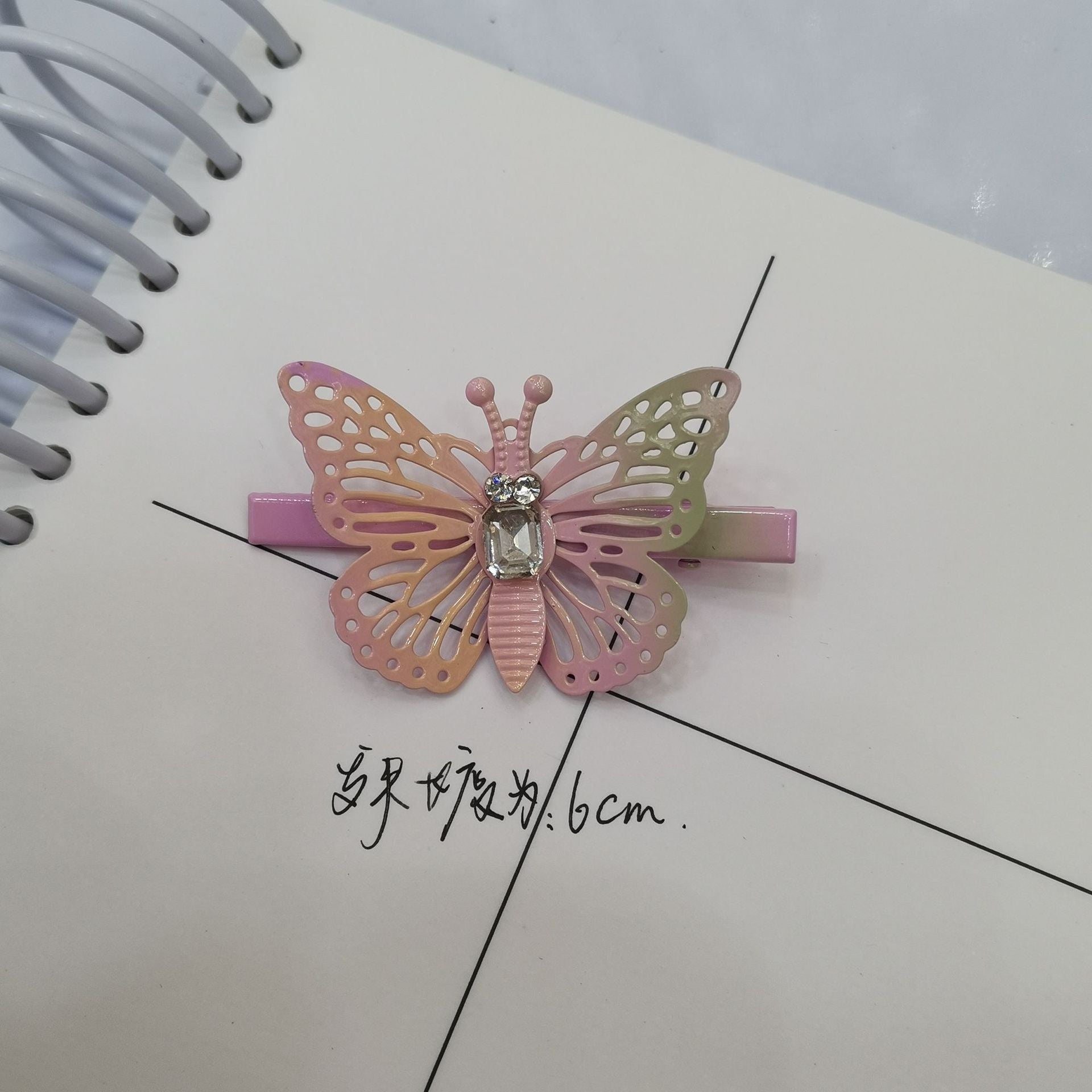 Wholesale Colorful Hollow Metal Butterfly Hairpins