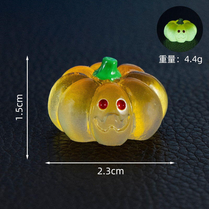 Wholesale Resin  Luminous Ghost Pumpkin Desktop Figurine Decoration for Gift Resale