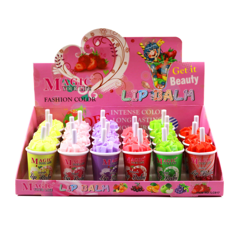Wholesale 24PCS/PACK Plastic Ice Cream Lip Oil Moisturizing Lip Gloss