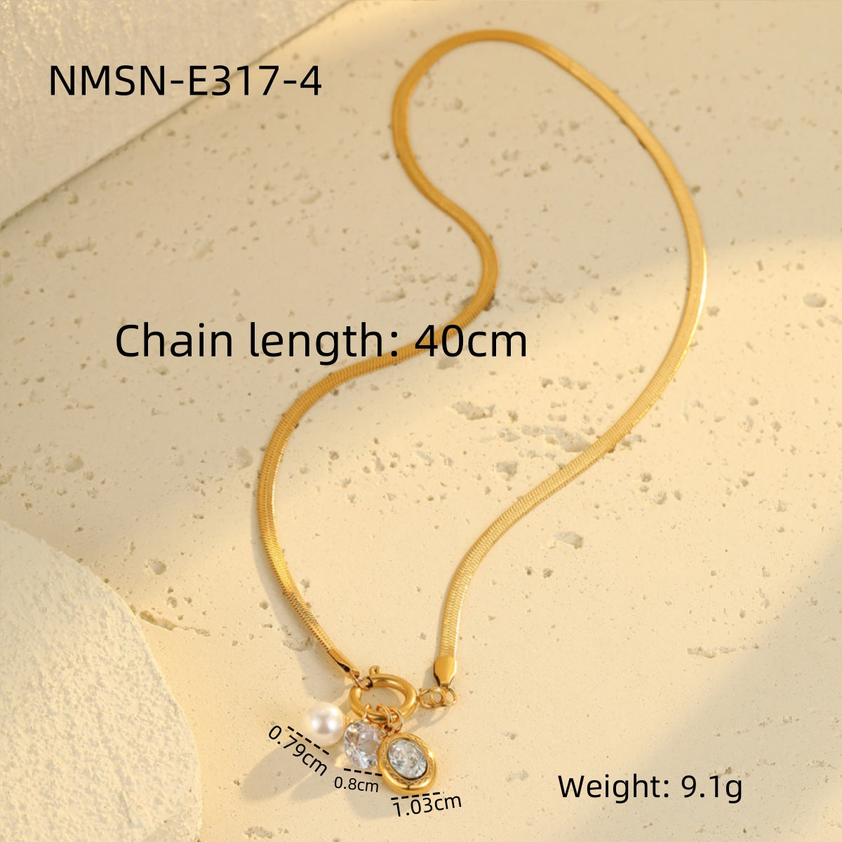 Wholesale Love Heart Pendant Necklace Niche Design Stainless Steel Necklace