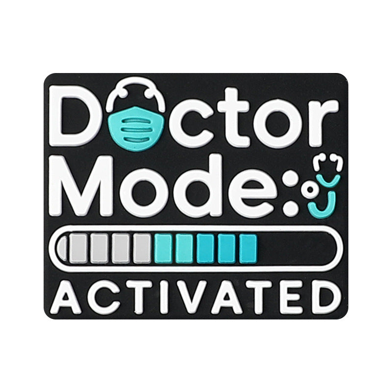 Wholesale 20pcs  Silicone beads for doctors and nurses with English letters  Focal Beads