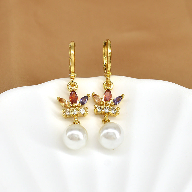 Wholesale Personality Fashion Pearl Tassel Earrings