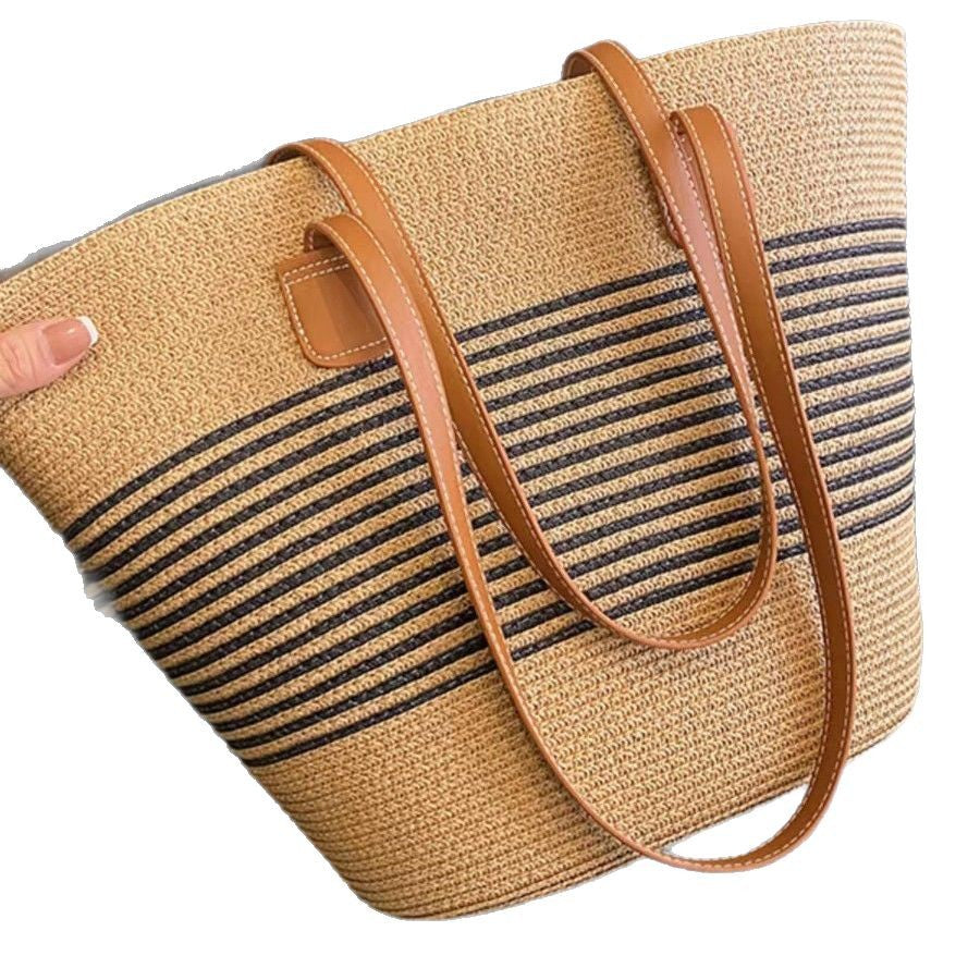 Wholesale Large Capacity Woven Shoulder Bag Rattan Straw Bag Tote Bag