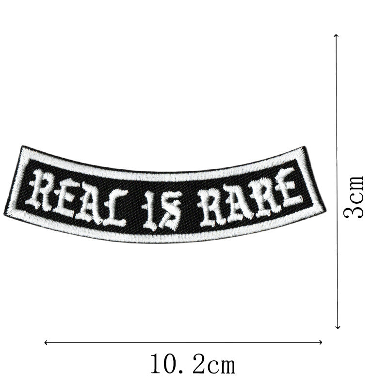Wholesale Rock punk style embroidered crow skull flame patch