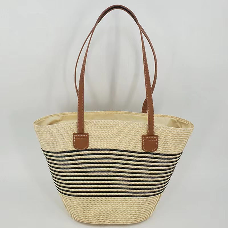 Wholesale Large Capacity Woven Shoulder Bag Rattan Straw Bag Tote Bag