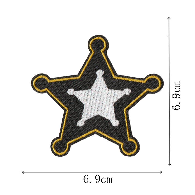 Wholesale Cartoon Denim Series Embroidered Cloth Patches Sports Decorative Patches