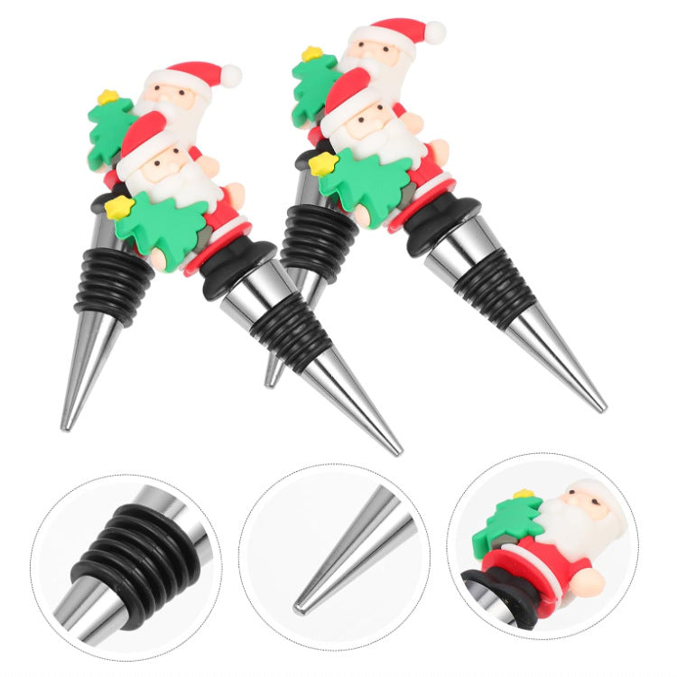 Wholesale Christmas Silicone Wine Bottle Stopper