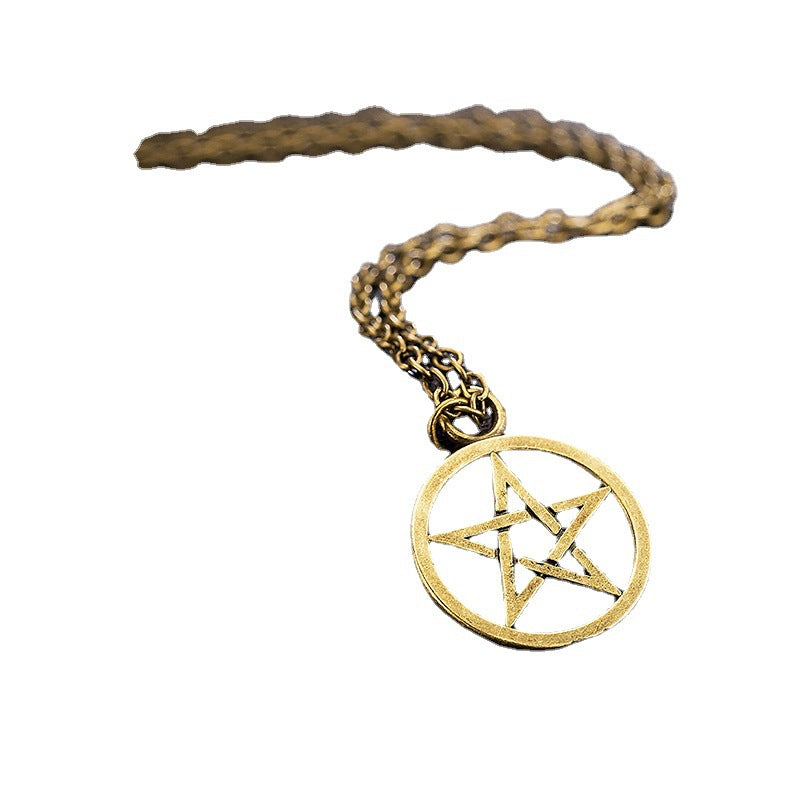 Wholesale Pentagram Sun Alloy Necklaces