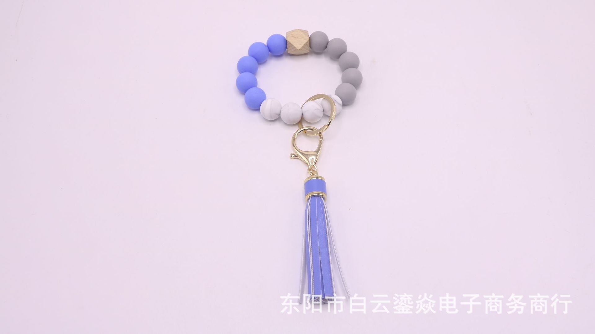 Wholesale 10pcs/pack  Silicone leather tassel bracelet Wristlet Keychain