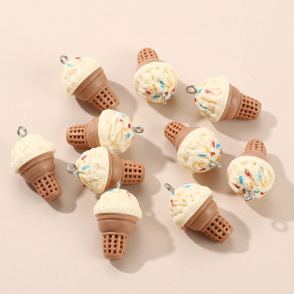 Wholesale 20pcs Ice-cream Silicone Beads