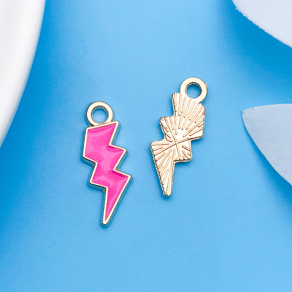 Wholesale Rose Red Drip Oil Cartoon Alloy DIY Necklace Bracelet Pendant