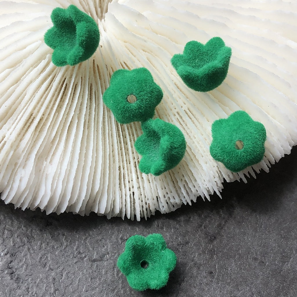 Wholesale 10PCS Flocked Colorful Lily of The Valley Beads