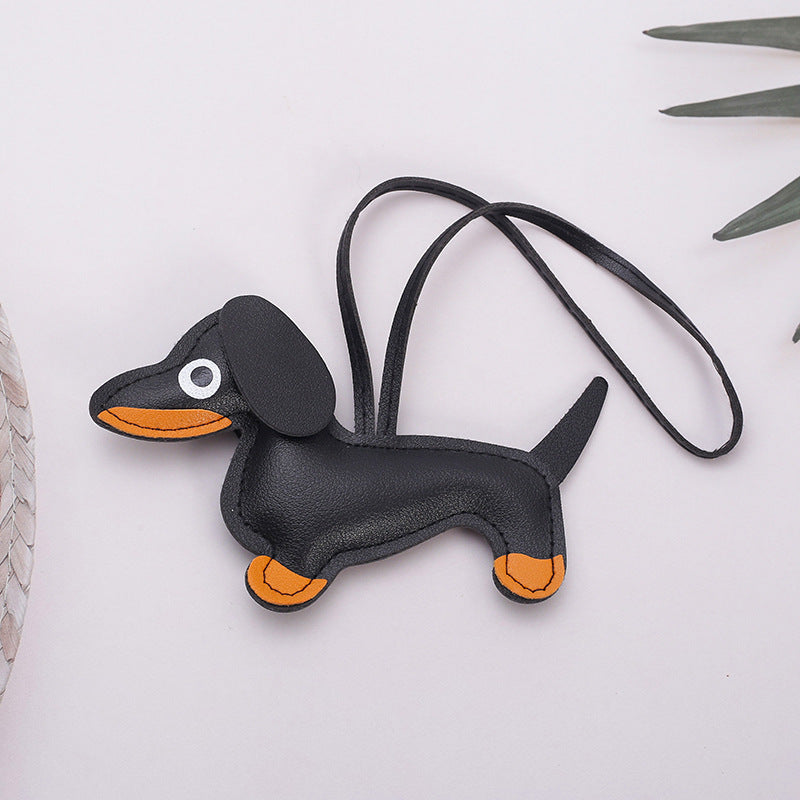 Wholesale 10pcs/packCute Dachshund Pendant Car Ornament Keychain Pendant