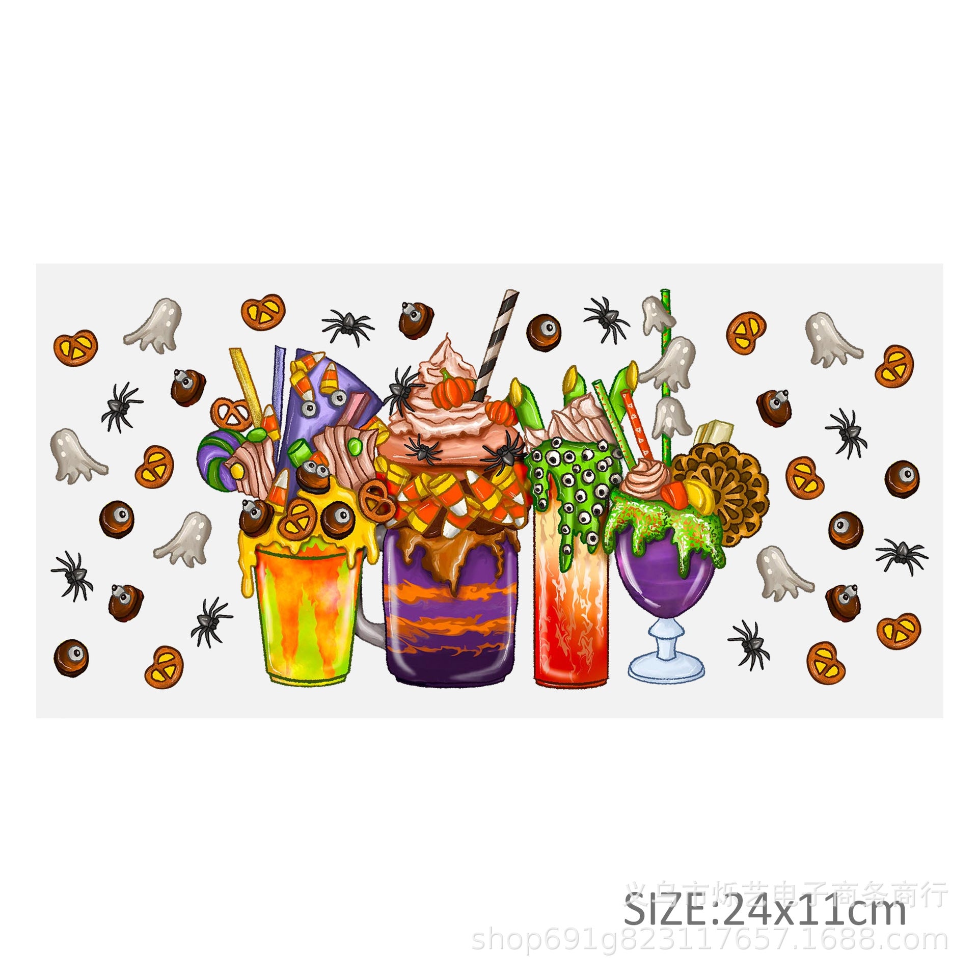 Wholesale Drink series transparent 16oz Cup UV DTF Wraps