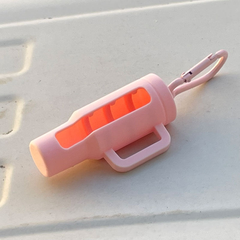 Wholesale Lipstick case silicone protective case bow lipstick bag keychain