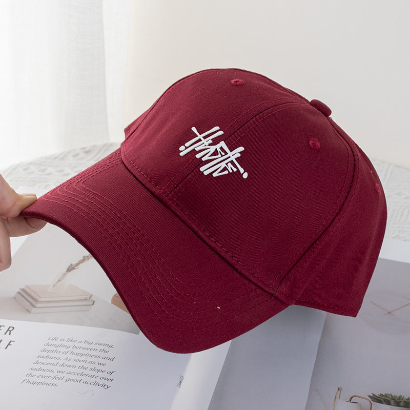 Wholesale Solid Color Offset Printing Art Letter Baseball Cap