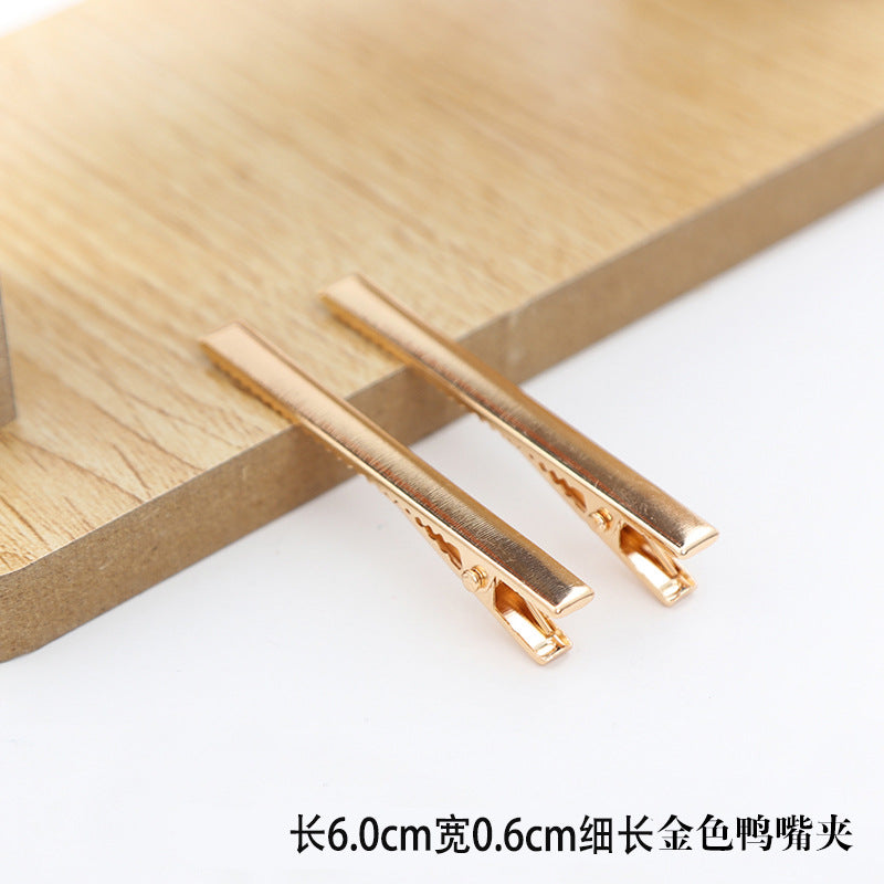 Wholesale 30pcs/pack Handmade Cream Glue DIY Word Clip Hairpin Material Package Accessories