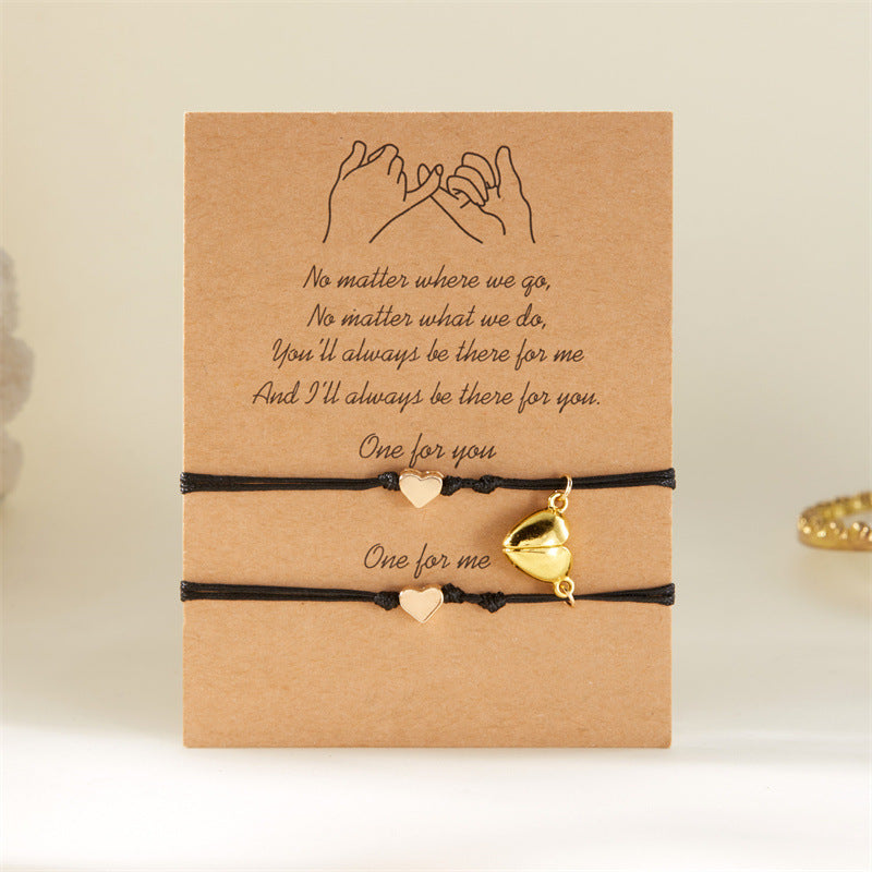 Wholesale Valentine' s Day Magnetic Love Paper Card Hand Rope