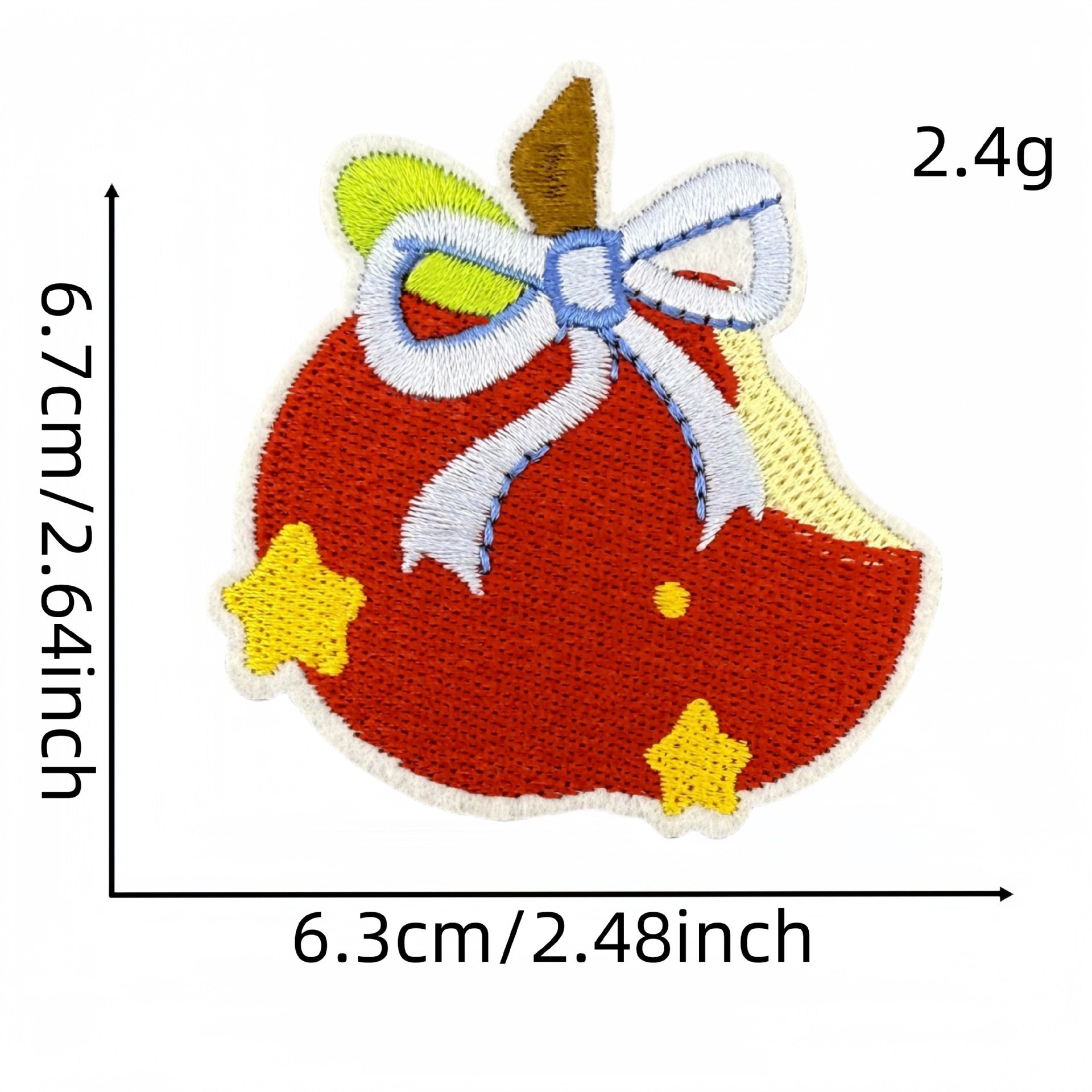 Wholesale Cute red apple cartoon embroidery DIY patches