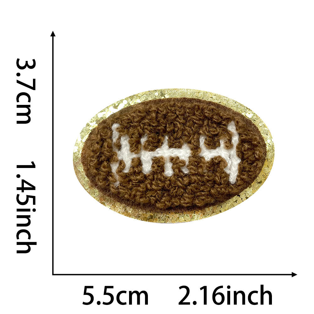 Wholesale Stylish Rugby Embroidery Patch With Hot Melt Adhesive Coat Accessory For Game Day And Resale