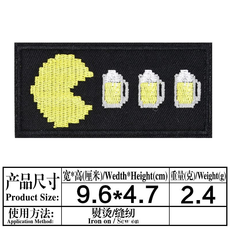 Wholesale English entry humorous letter cartoon embroidery DIY Patches