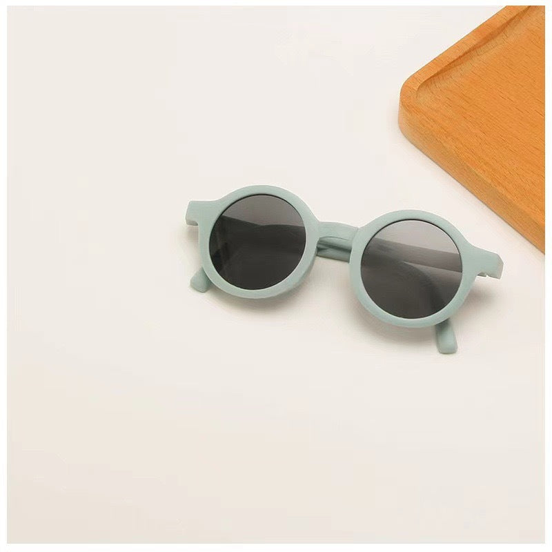 Wholesale Children's Round Shade Frosted Folding Sunglasses