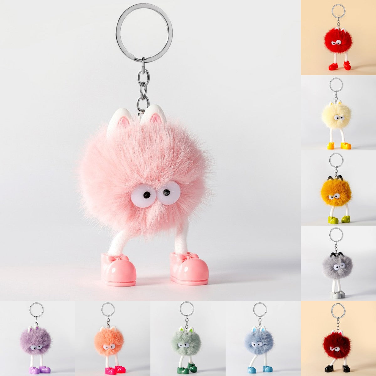 Wholesale Cartoon Small Monster Animal Plush Keychain