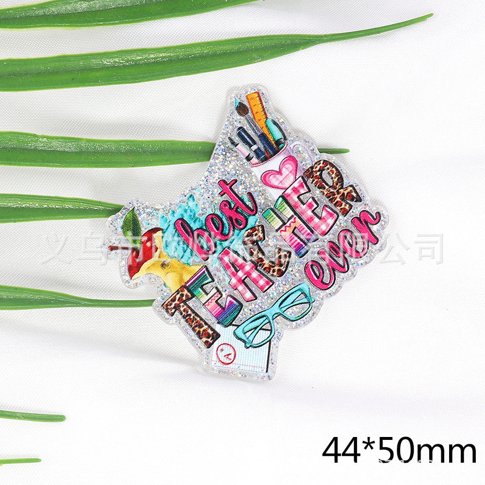 Wholesale 10pcs Pink Teacher Stationery Acrylics