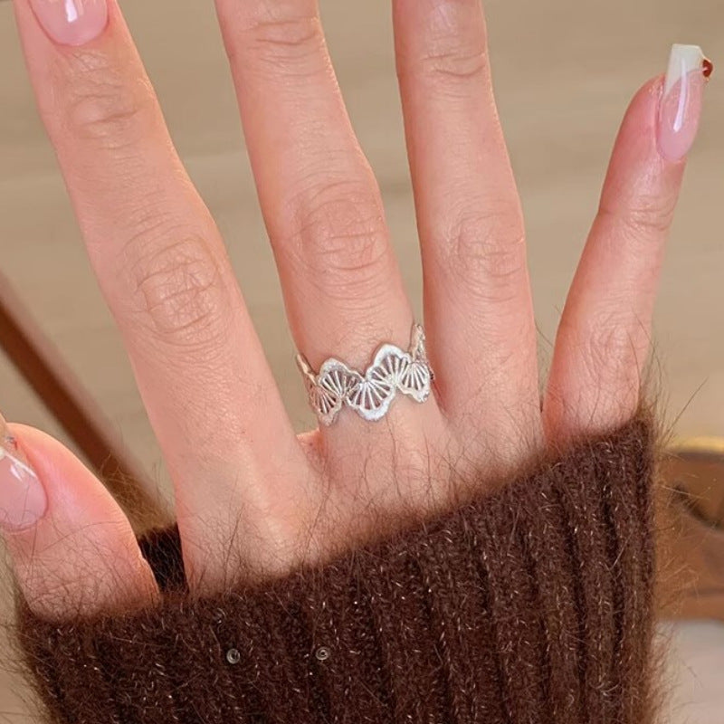 Wholesale Vintage Silver Lace Ring Index Finger Ring Luxurious and Beautiful