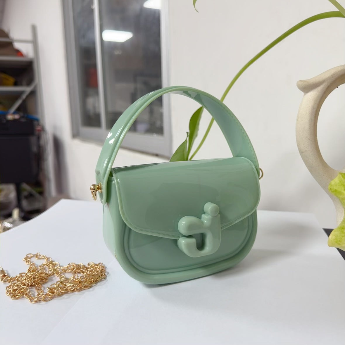 Wholesale Letter jelly bag hand-held single shoulder crossbody PVC coin purse