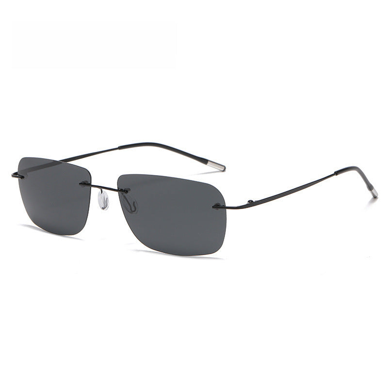 Wholesale Fashionable ultra-light high-end frameless trimmed sunglasses