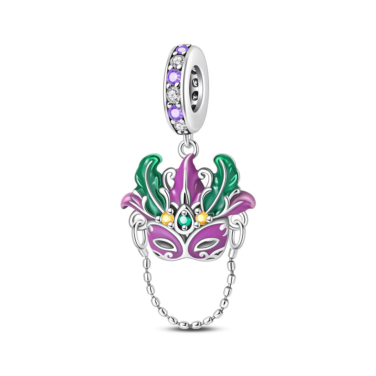 Wholesale Feather Fireworks Mask Charms