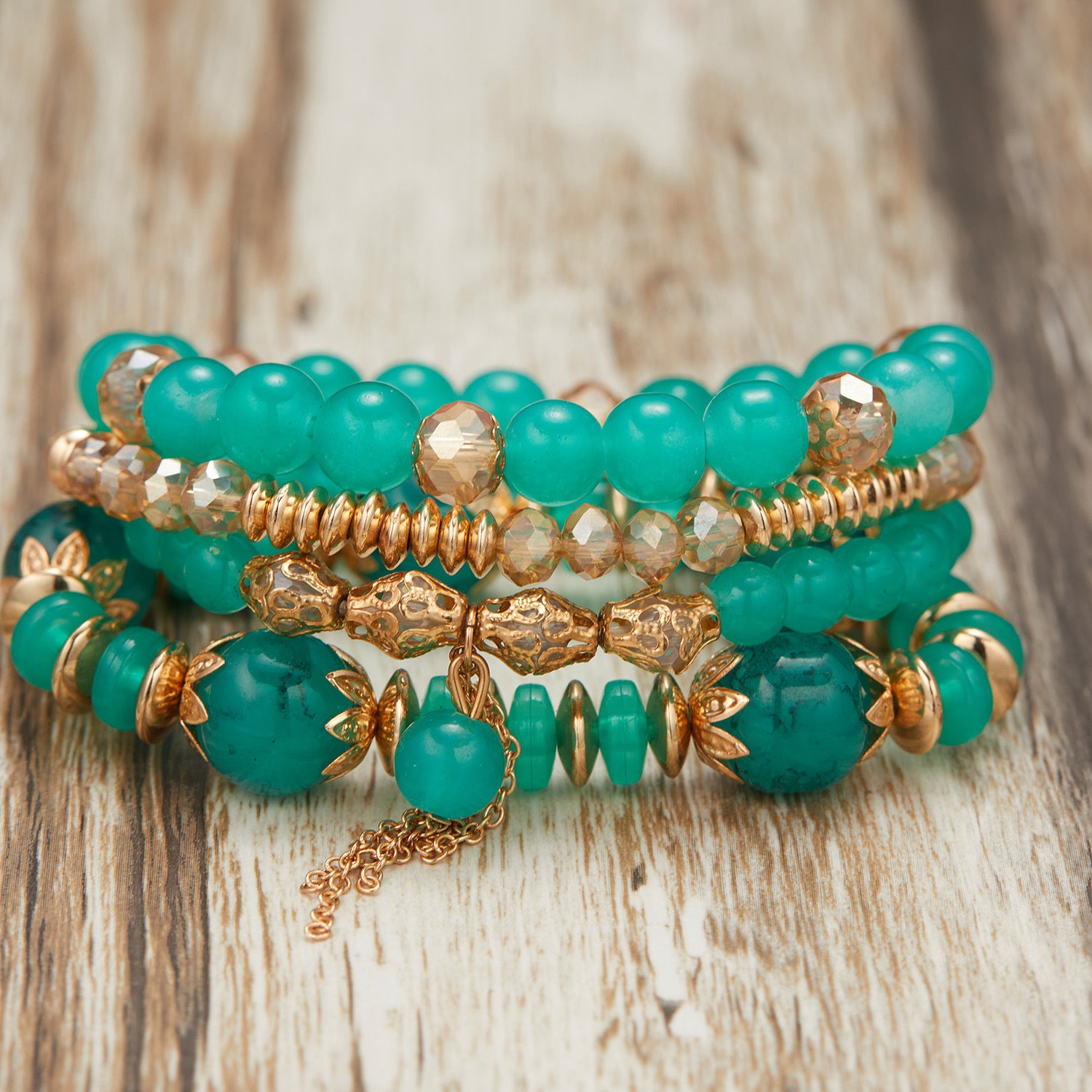 Wholesale Bohemian Wings Tassel Rice Beads Beaded Bracelet