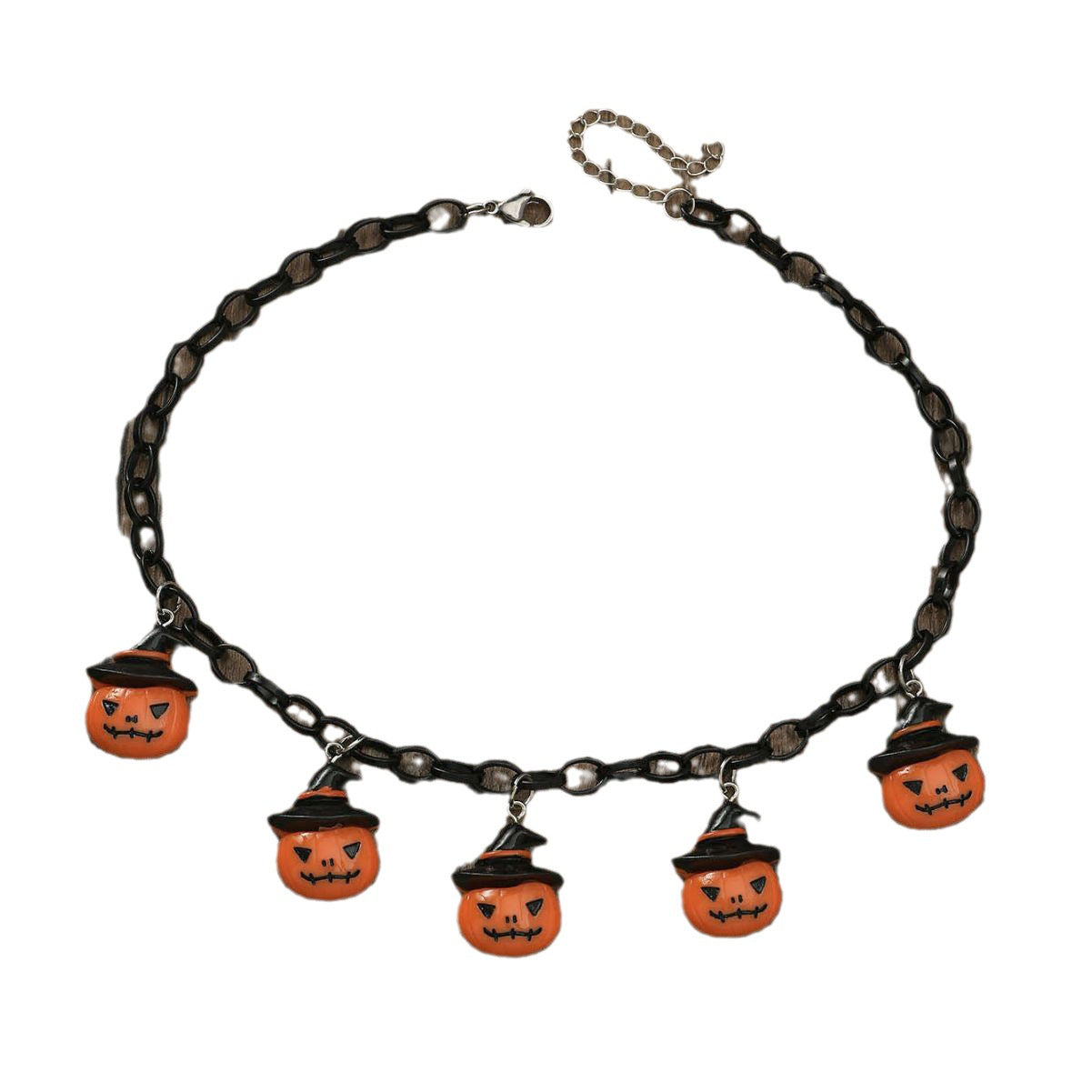 Wholesale Halloween Pumpkin Ghost Pendant Collarbone Chain