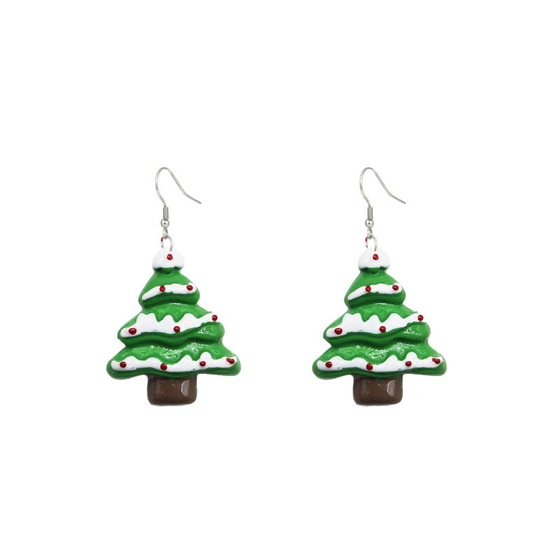 Wholesale Christmas snowflake candy bell reindeer earrings